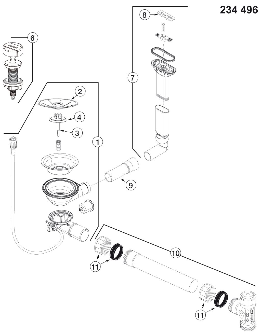 BLANCO Afløb InFino CLASSIC Neo 5S 1x3,5'' MXI